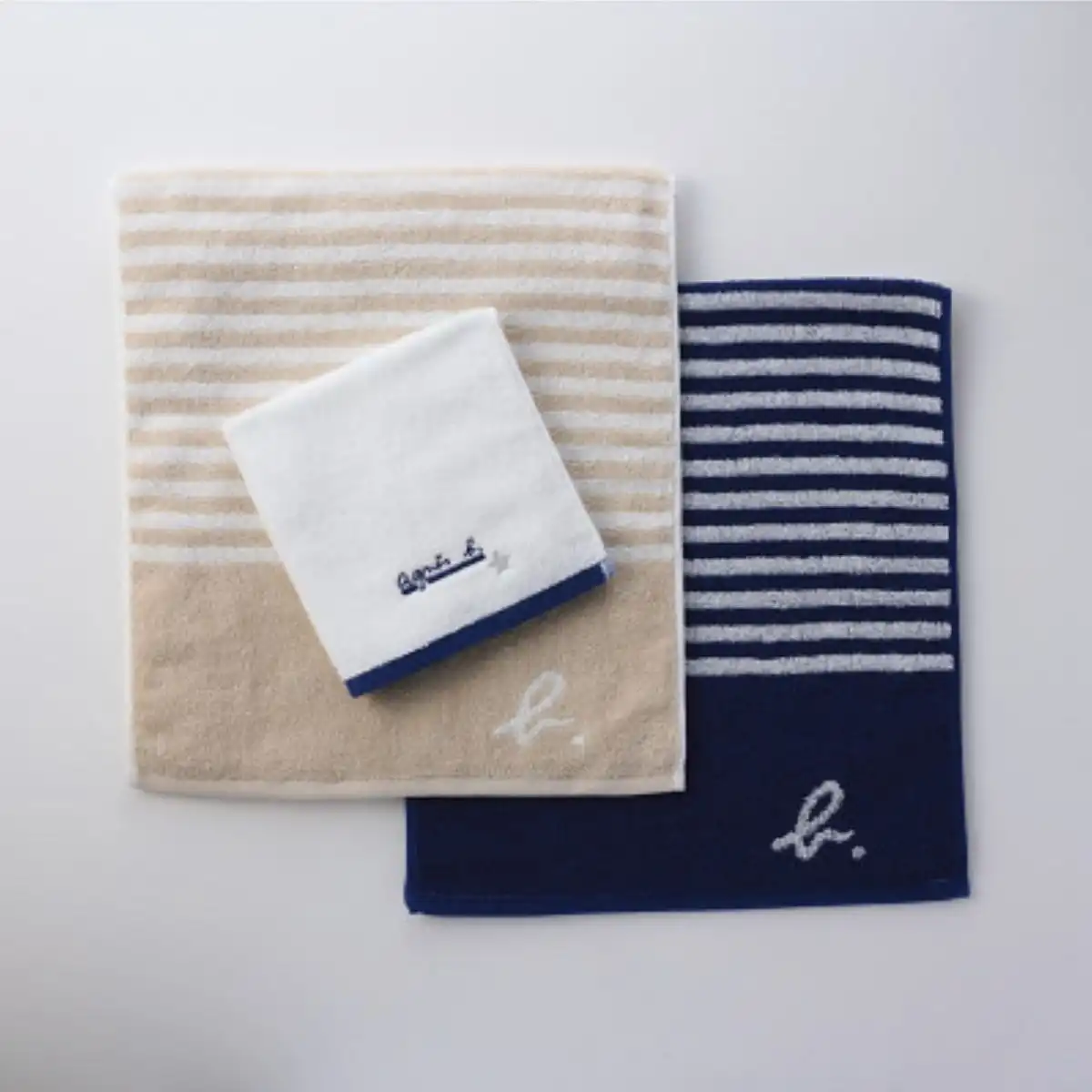 アニエスベー マリエニール ベージュ バスタオル1枚