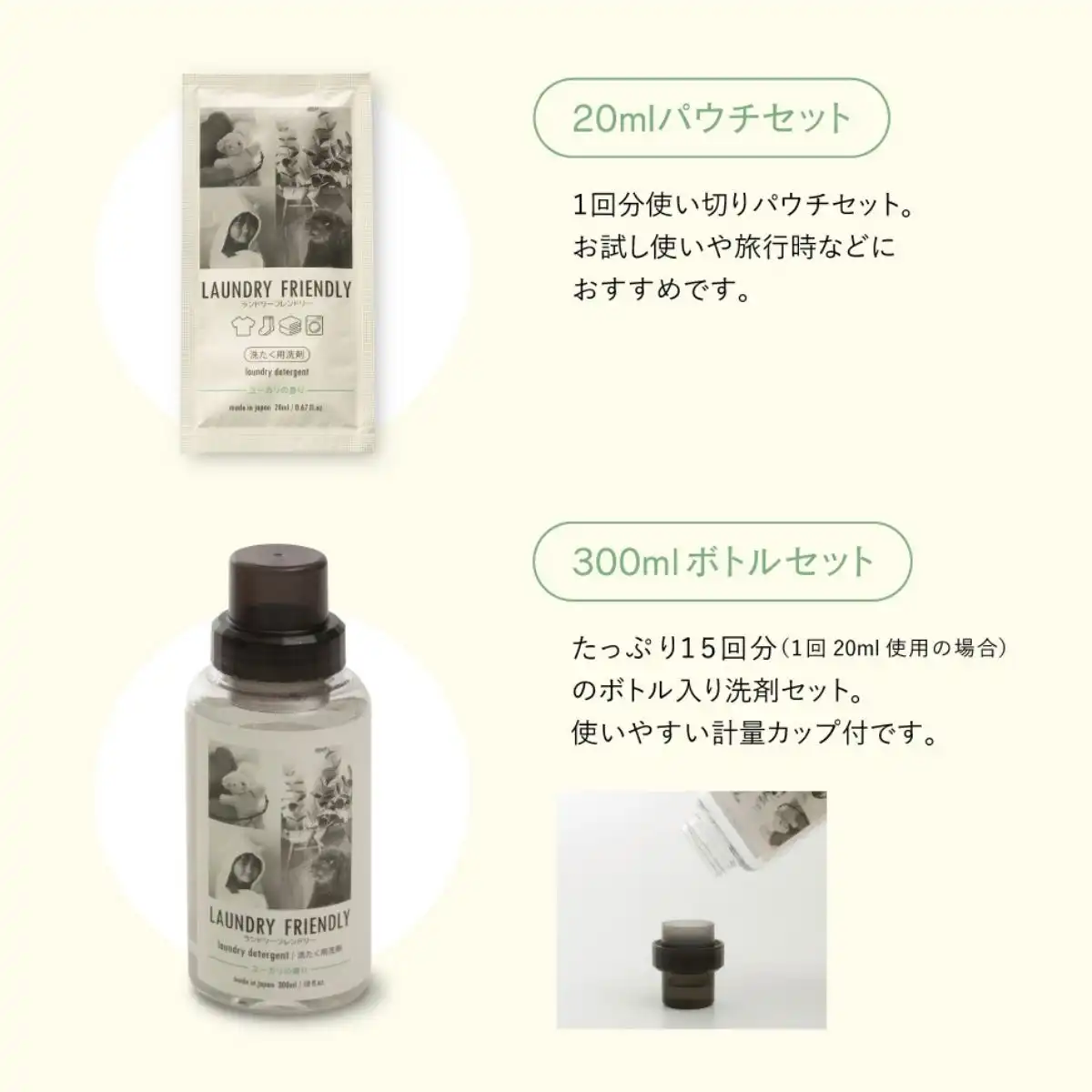 ランドリーフレンドリー ハンドタオル1枚・洗たく用洗剤パウチ(20ml)1P