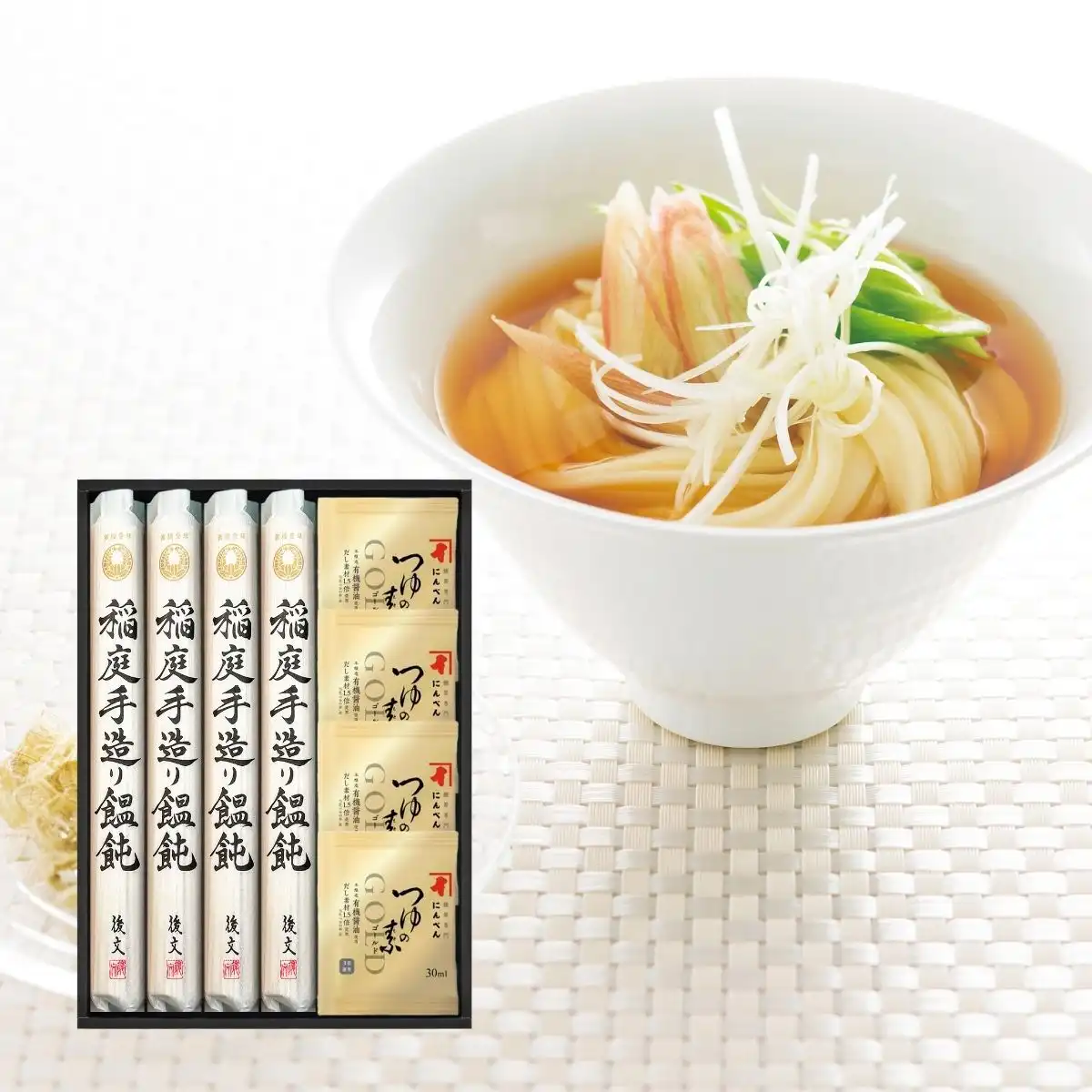 後文の稲庭うどん＆にんべんのめんつゆ詰合せ INA-30