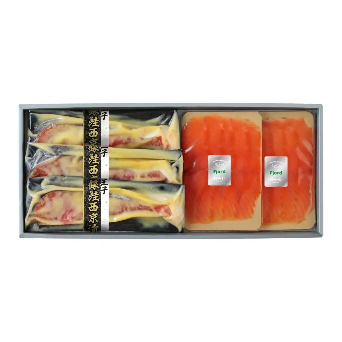 王子サーモン スモークサーモン･銀鮭西京味噌漬セット (6月1日より順次出荷予定) (承り期間：7月29日まで)※メーカー直送品
