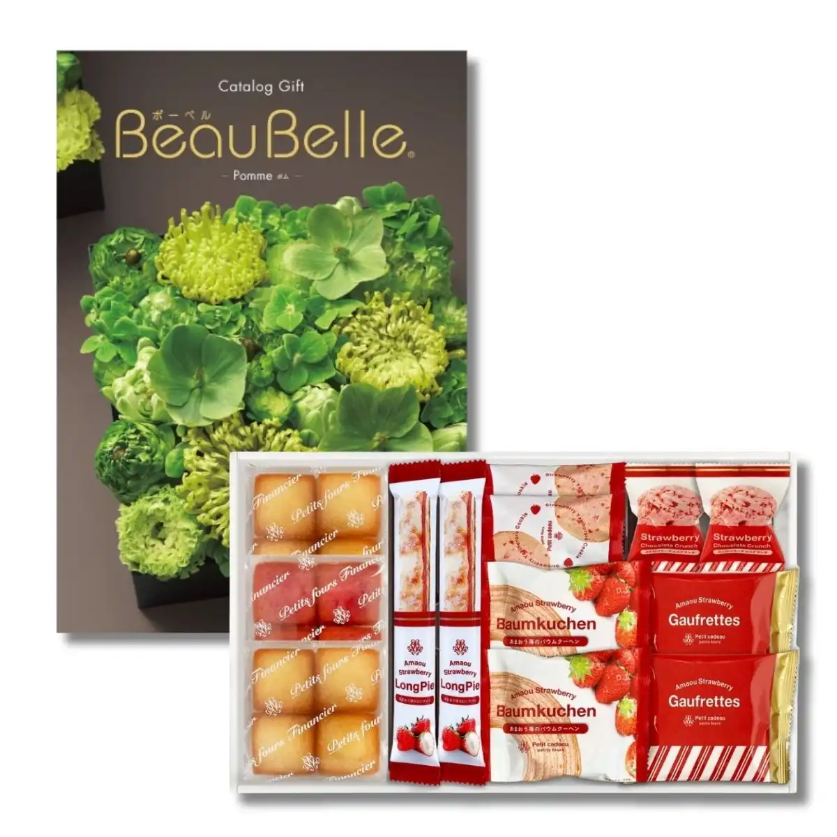 あまおう苺バウムクーヘン・プチガトーギフトボックス&カタログギフト ボーベル ポム