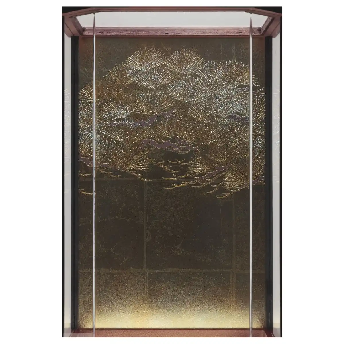 久月 破魔弓 本籐 茶黒暈六角アクリルケース｜ギフトプラザオンライン