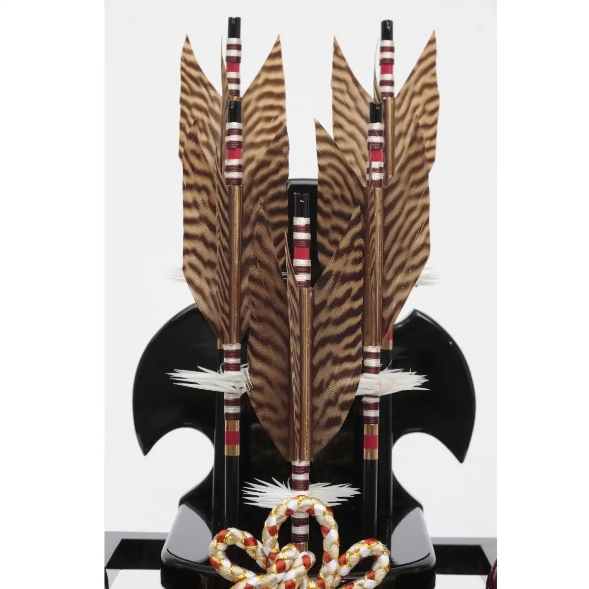 久月 破魔弓 吉祥紋箙 本籐 太刀 茶塗ケース｜ギフトプラザオンライン