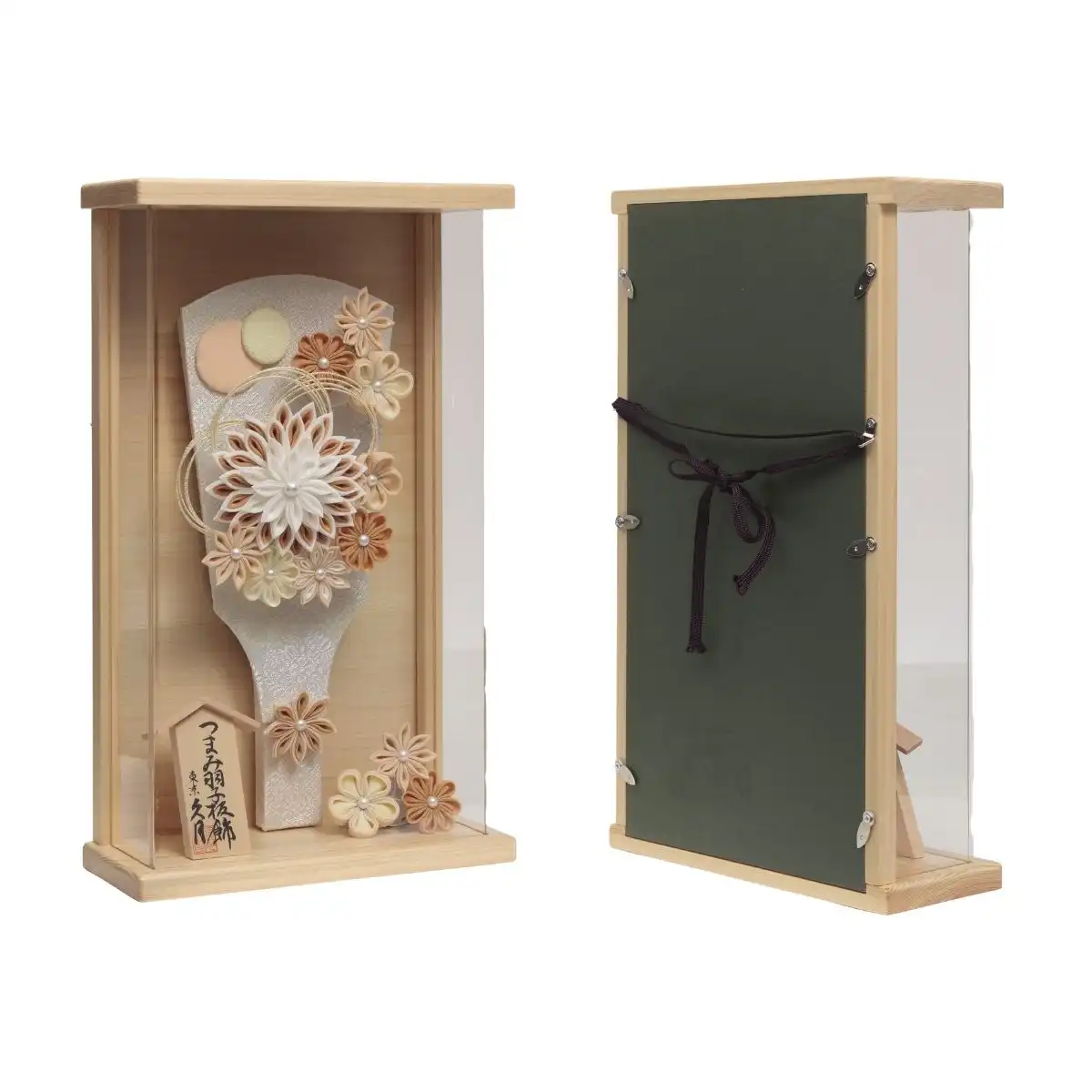 久月 羽子板 檜アクリルケース飾り 茶つまみ｜ギフトプラザオンライン