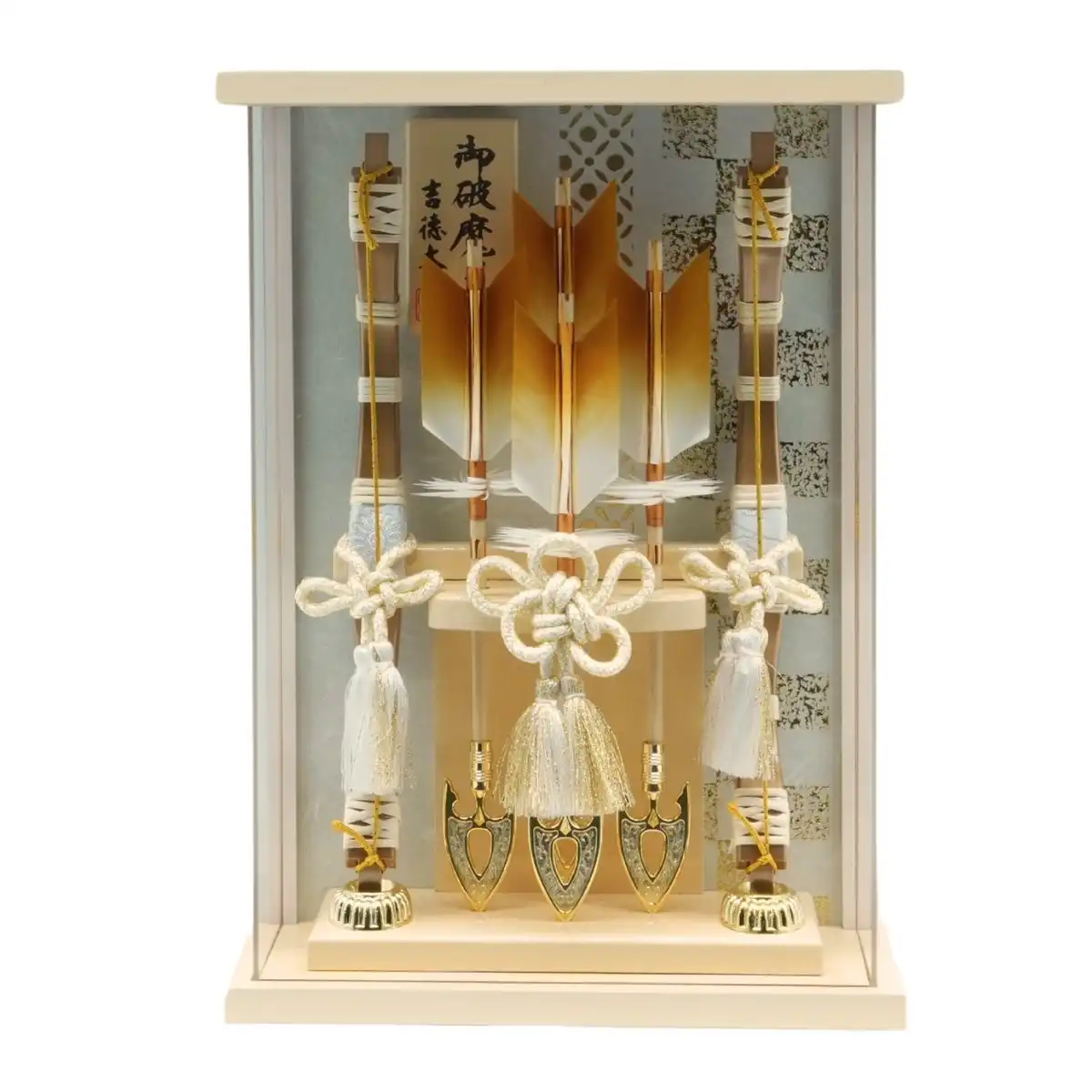 【完売しました】吉徳 破魔弓 アクリルケース飾り 壁掛け 9号(クリーム)