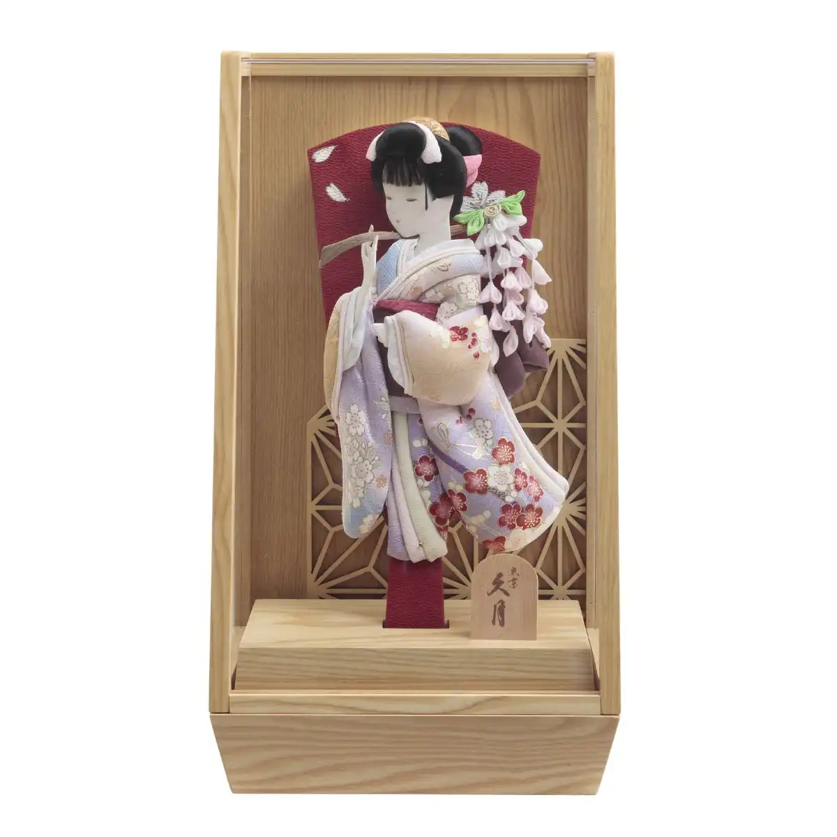 no42 藤娘　羽子板、ケースセット no42 藤娘 羽子板、ケースセット no42 藤娘 （ふじむすめ） 羽子板