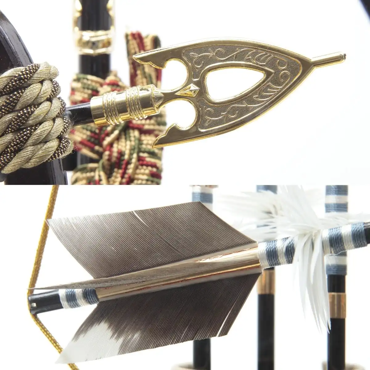 久月 破魔弓 太刀 カーキ塗円形アクリルケース｜ギフトプラザオンライン