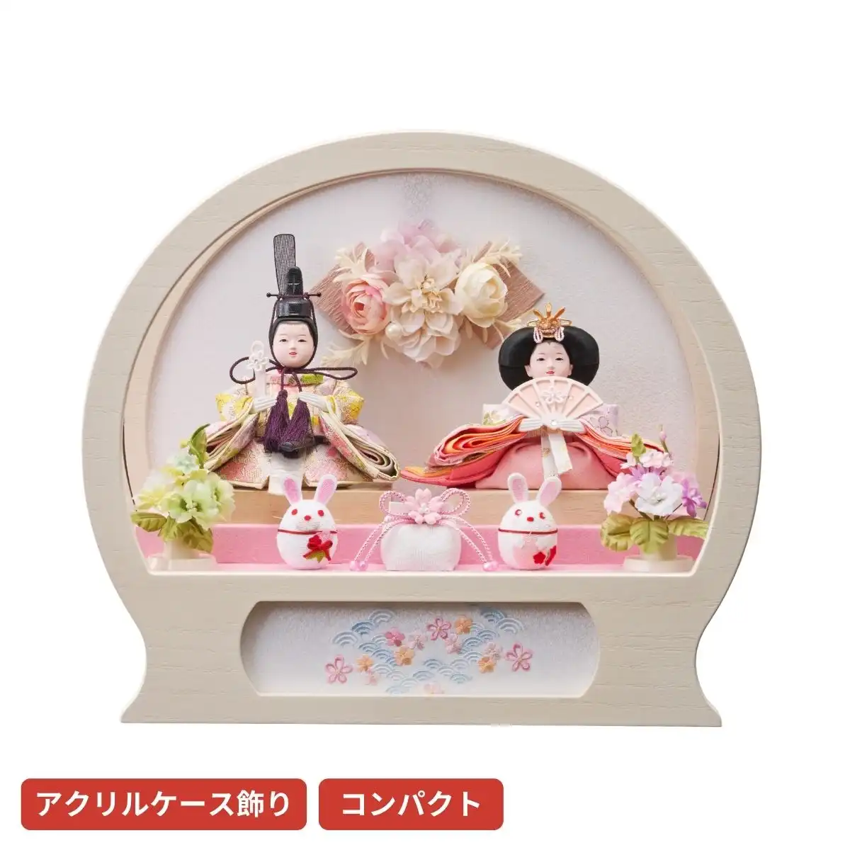 【完売しました】雛人形 衣裳着親王アクリルケース飾り はるか