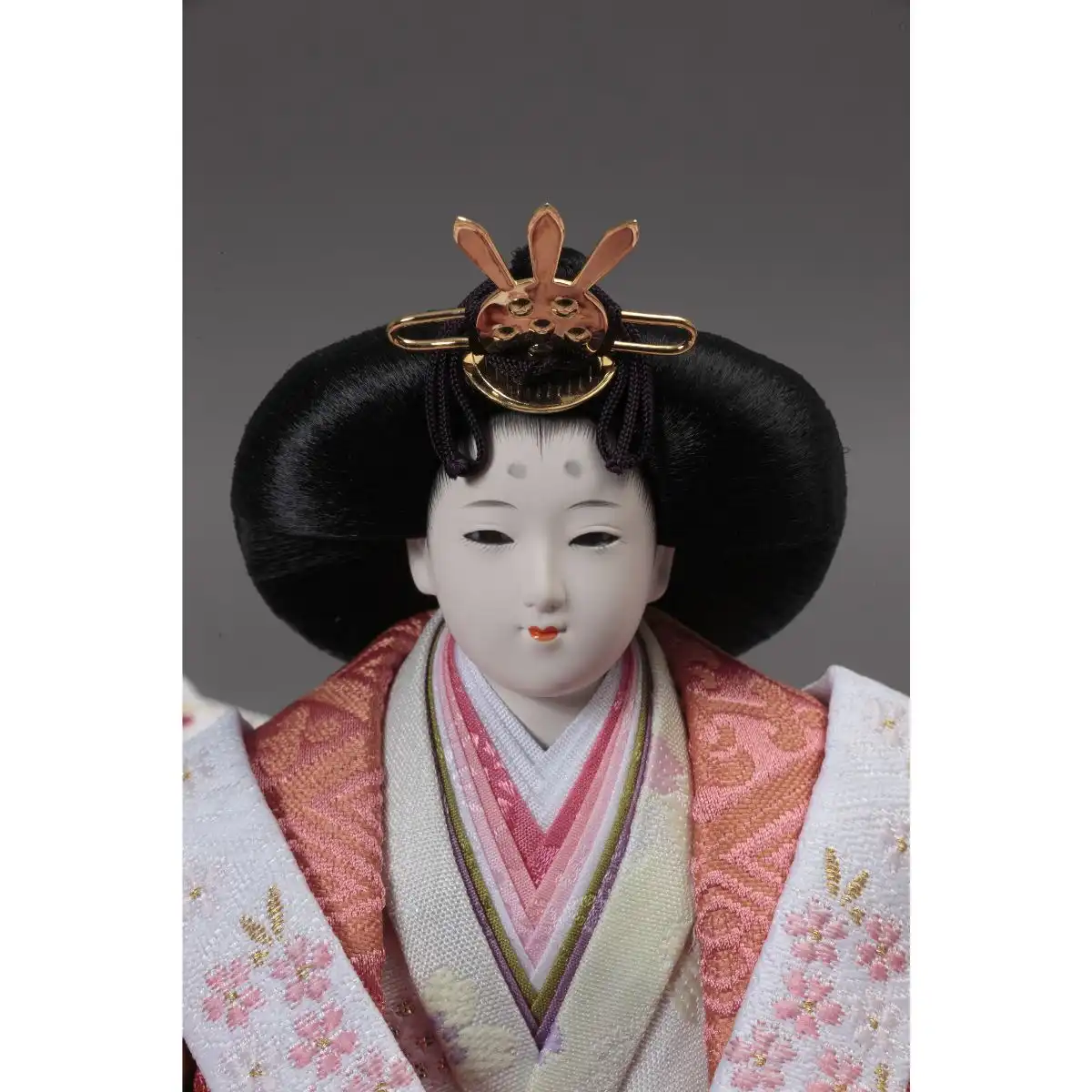 東京久月 雛人形 西陣織金蘭 オリジナル頭 収納親王飾り 東京久月