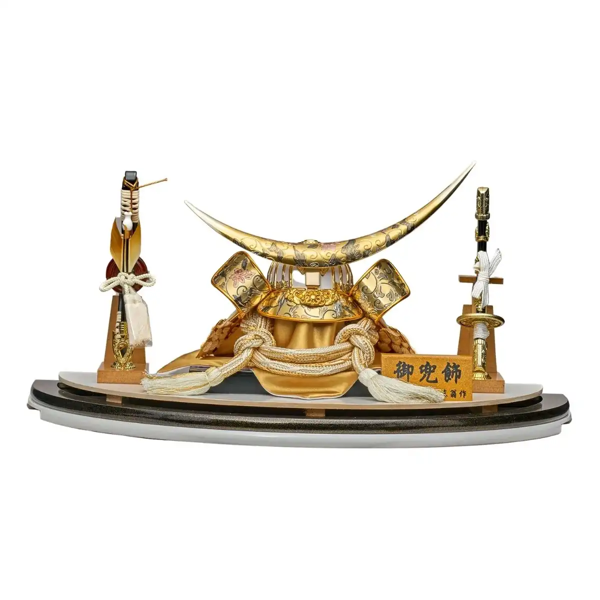 五月人形 兜アクリルケース飾り白銀