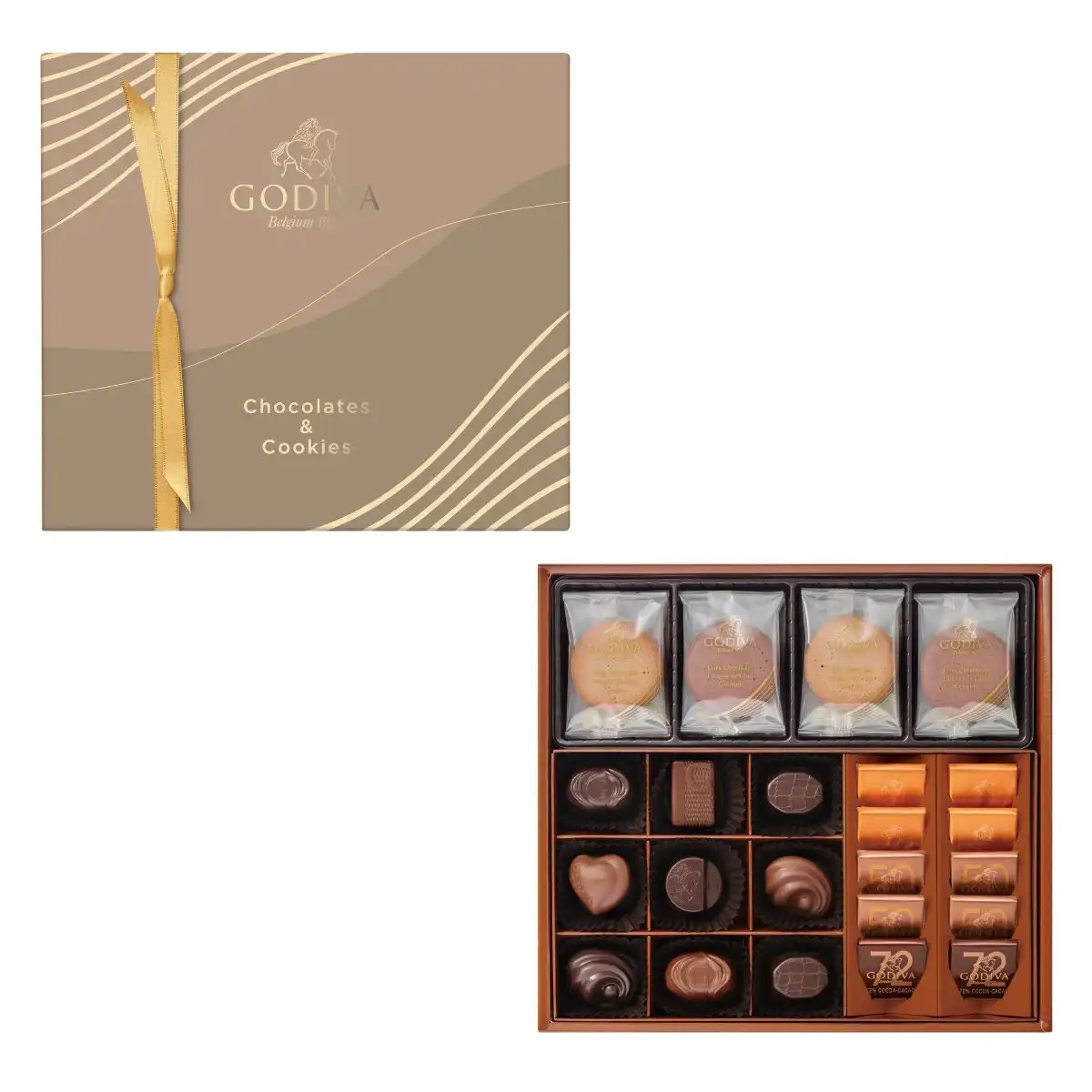 GODIVA チョコレート&クッキー アソートメント チョコレート19粒入/クッキー8枚入