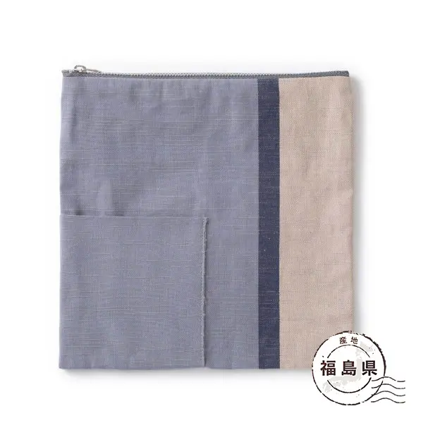 青キ製織所 ポーチ大 あい 会津木綿